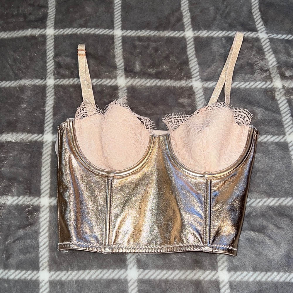 Victoria Secret rose gold corset 32B